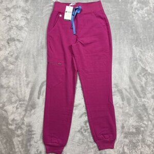 Figs XXS Petite Raspberry Sorbet High Waisted Zamora Jogger Scrub Pants NWT